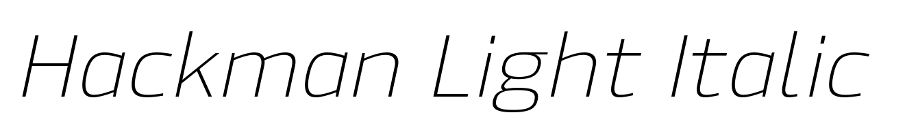 Hackman Light Italic